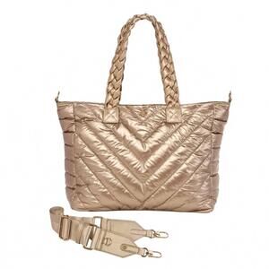 NEW WANDERFULL puffer hydrotote in gold